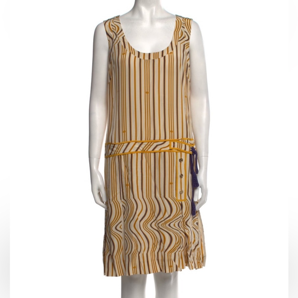 Tory Burch Knee-Length Silk Drop Waist Adora Shore Dress